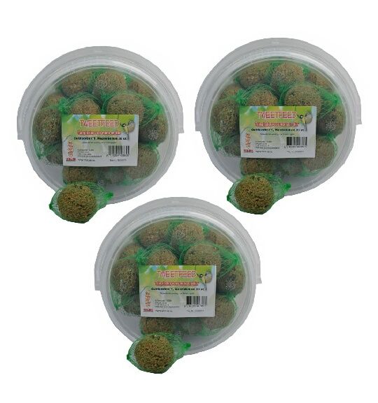 Emmer vetbollen / mezenbollen voor buitenvogels 3 x 30 stuks
