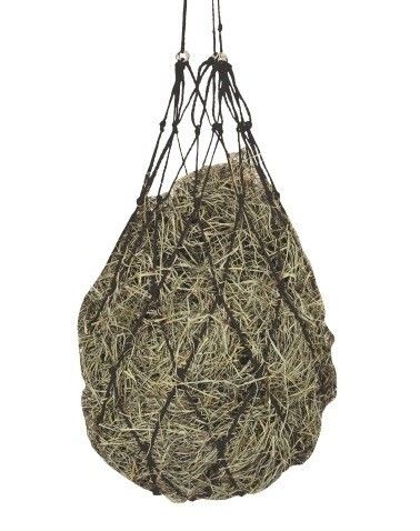 Hooinet zwart met ophangringen