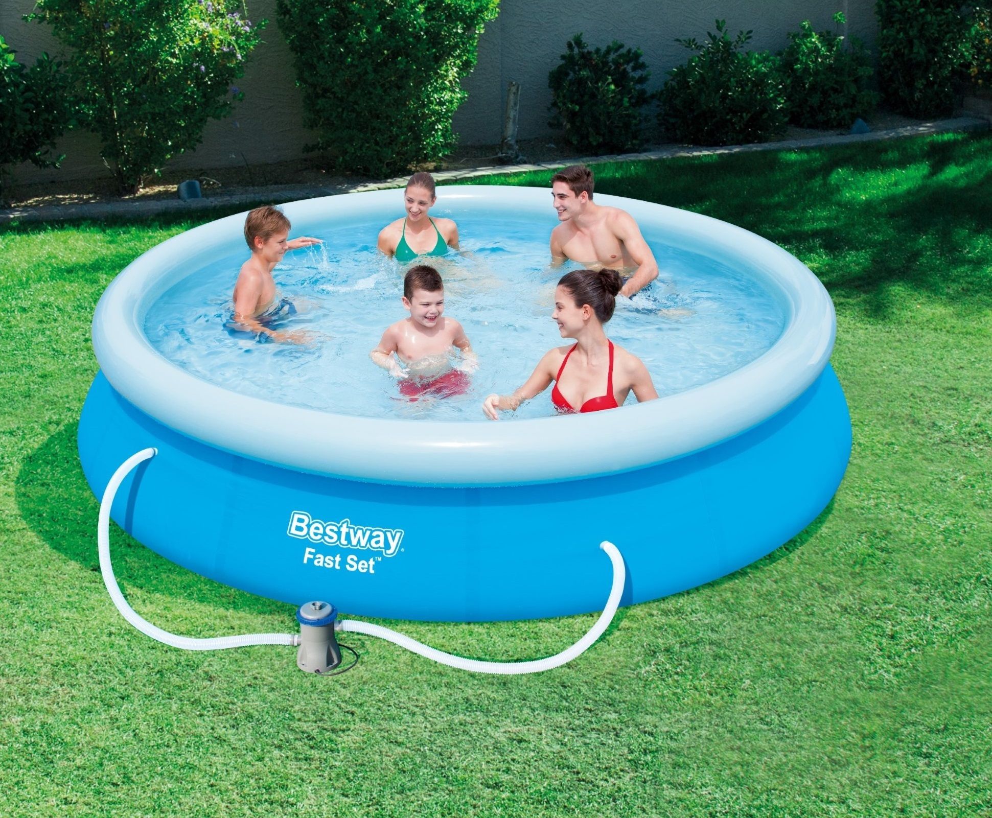 Zwembad Bestway fast set rond 305cm met filterpomp