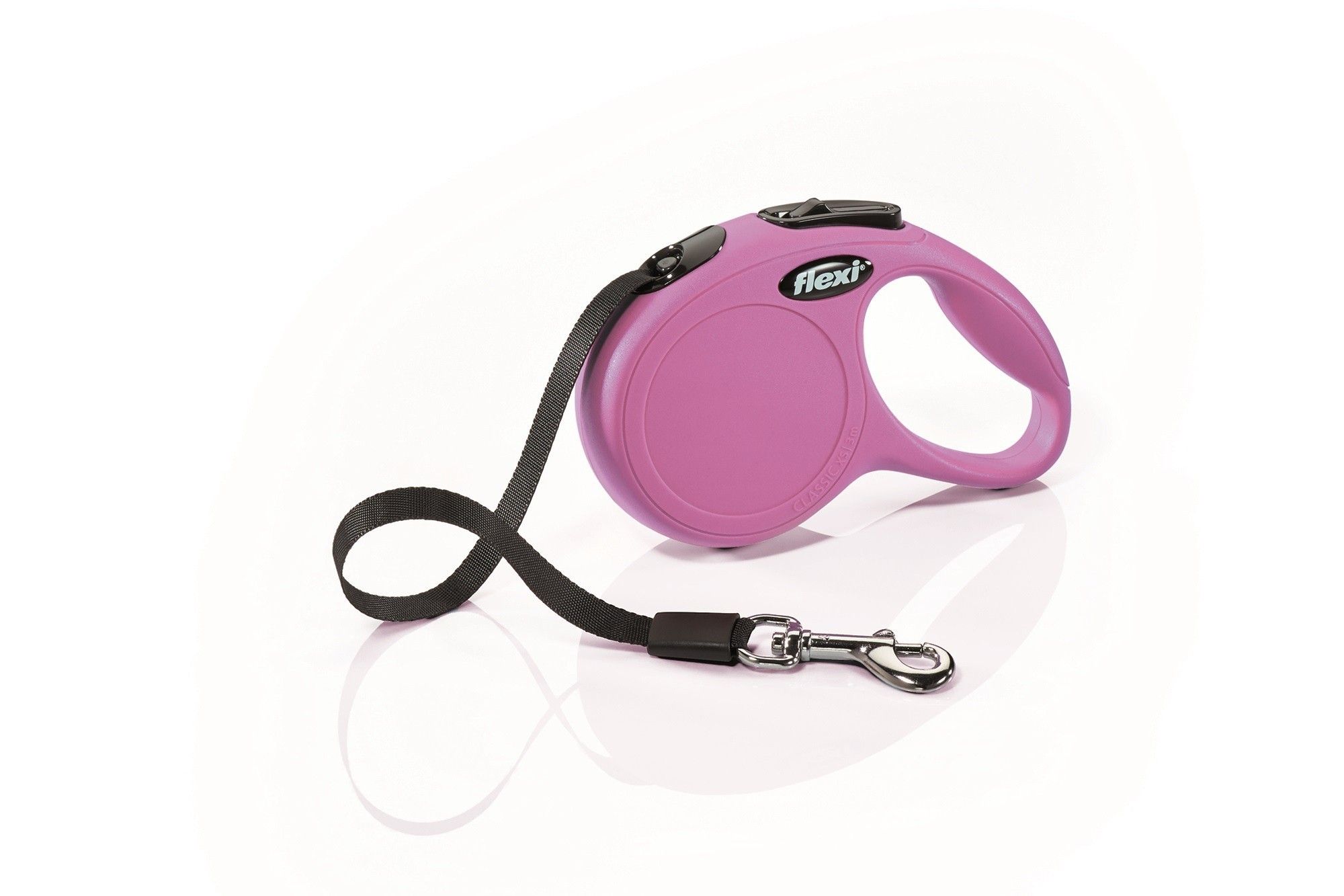 Flexi rollijn New Classic band 3 mtr roze XS