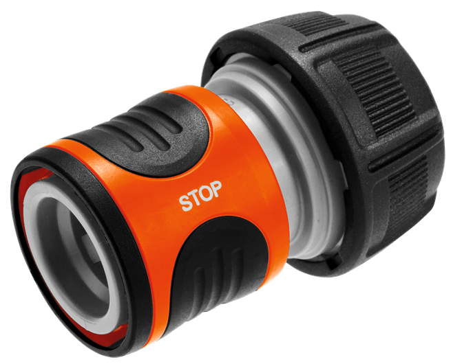 Gardena slang/kraan stuk met waterstop voor 19 mm slang (3/4")