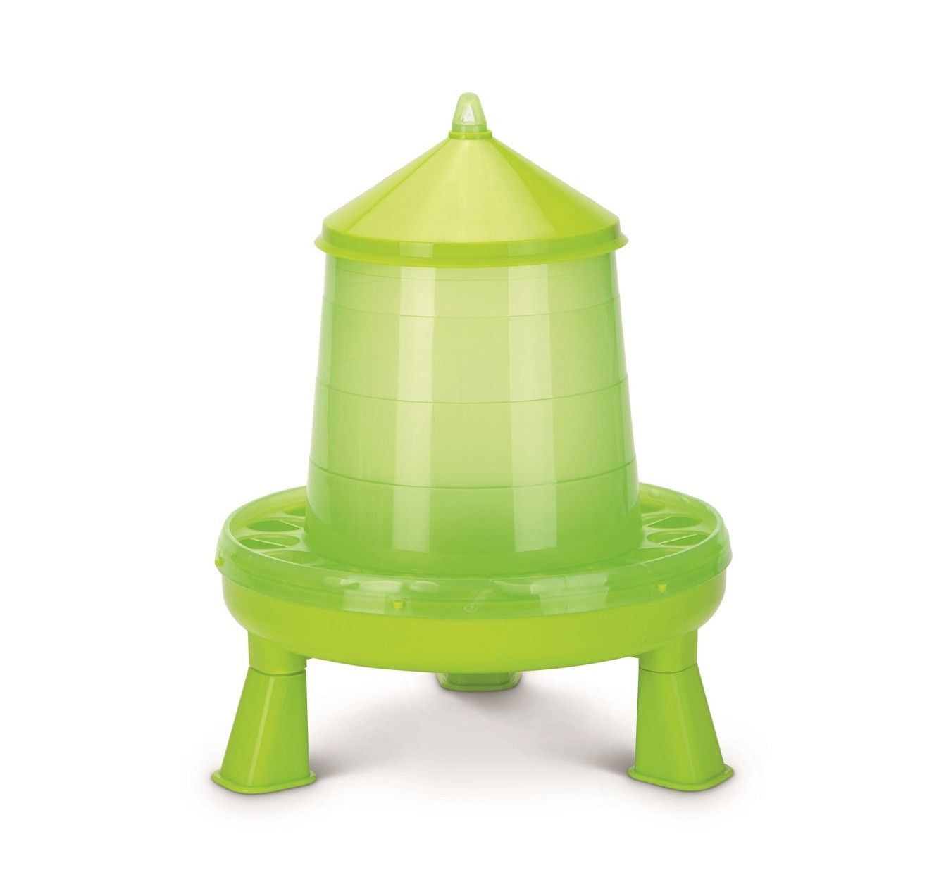 Kippen voersilo op pootjes 4kg groen