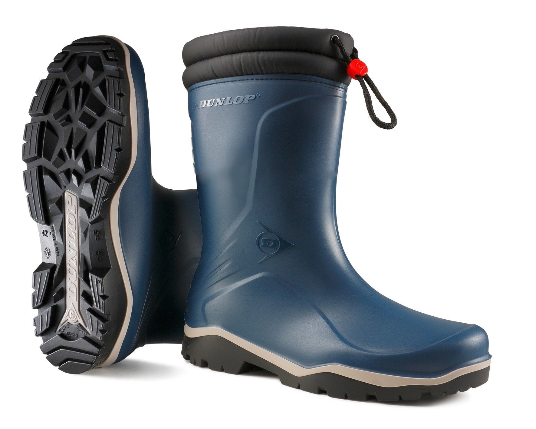 Kinderlaars gevoerd Dunlop Blizzard blauw