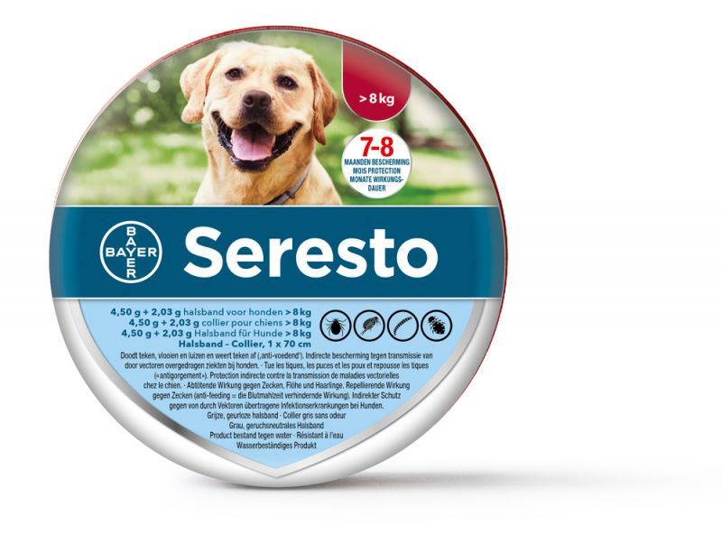 Seresto vlooien- en tekenband grote hond vanaf 8kg