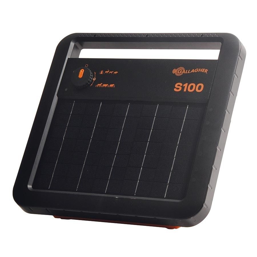Schrikdraadapparaat Gallagher S100 solar (zonne-energie) inclusief accu