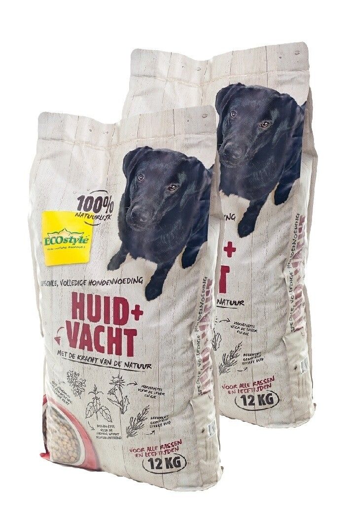 VITALstyle hondenvoer Huid en Vacht duopack 2x12kg