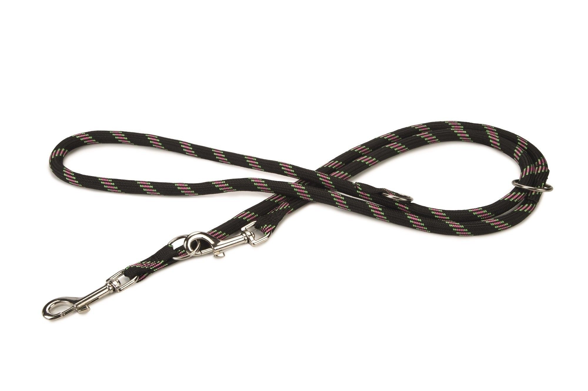 Beeztees hondenriem / looplijn rond nylon verstelbaar zwart