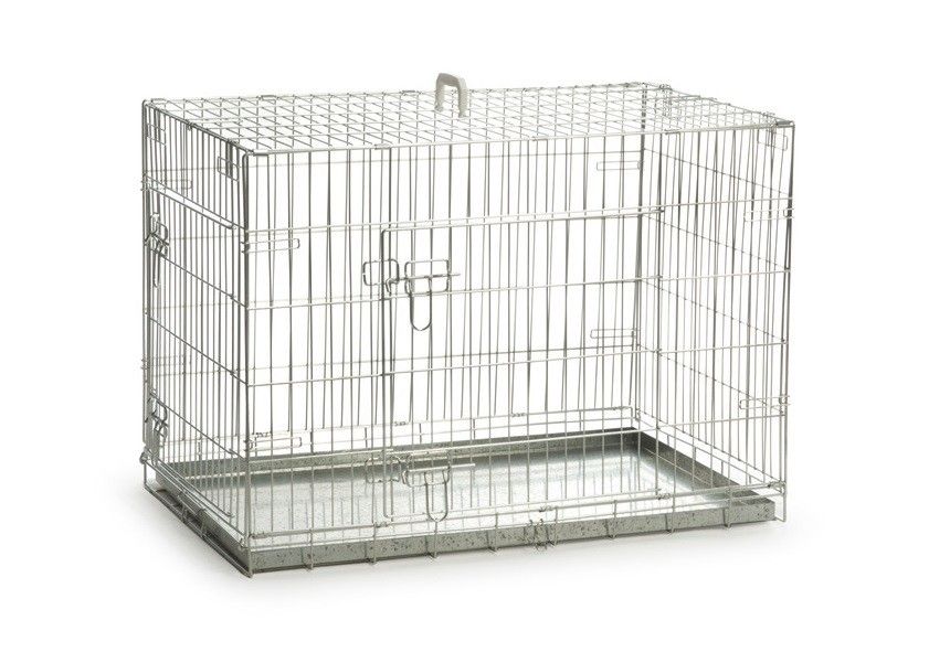 Beeztees hondenbench verzinkt 2-deurs 89x60x66cm