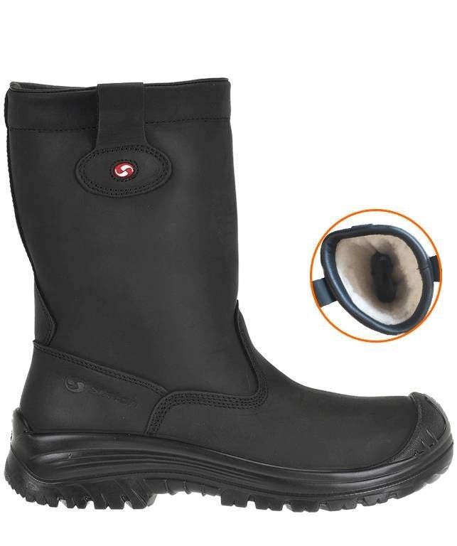 Leren veiligheidslaars gevoerd Sixton Peak Montana zwart