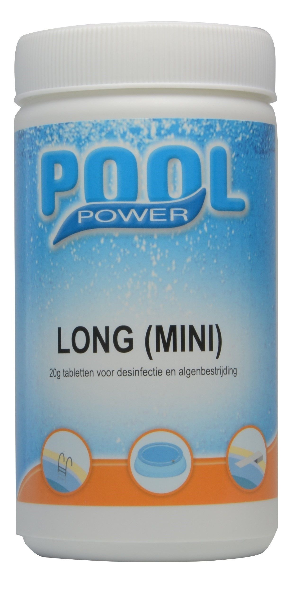 Pool Power long mini zwembad chloortabletten 1kg