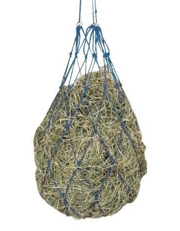 Hooinet blauw met ophangringen