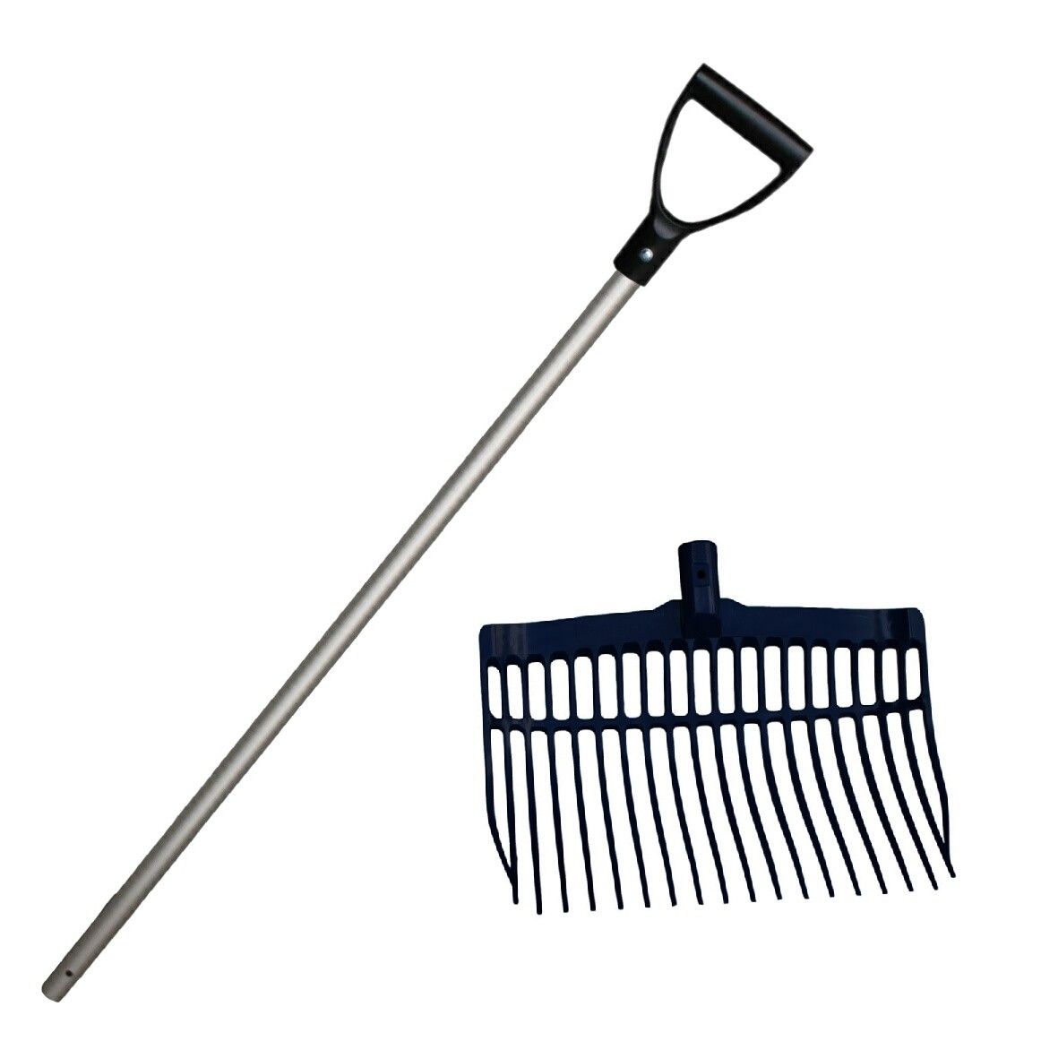 Mestvork kunststof onbreekbaar zwart met steel