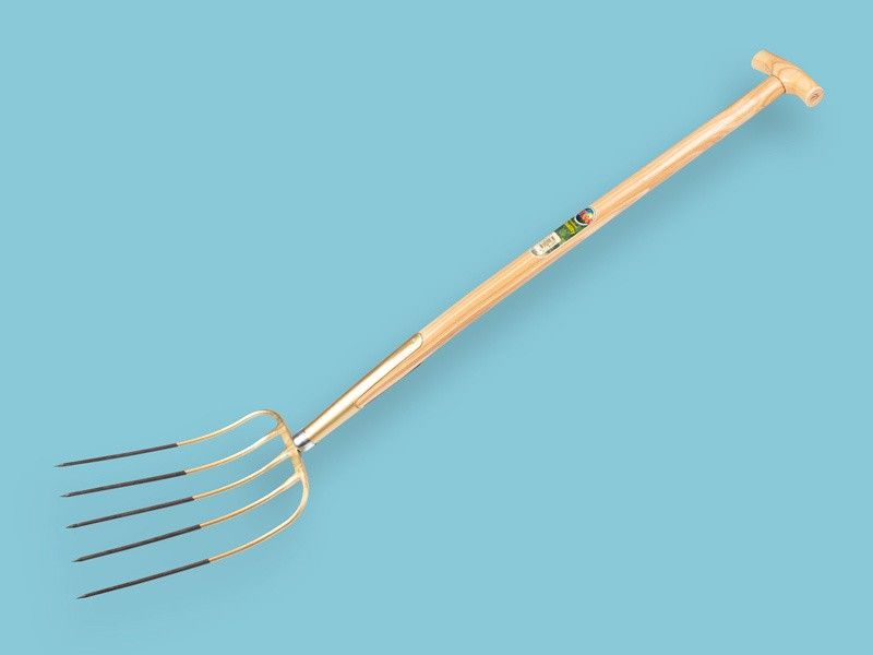 Mestvork Offner brons 5 tands met 90cm T-steel