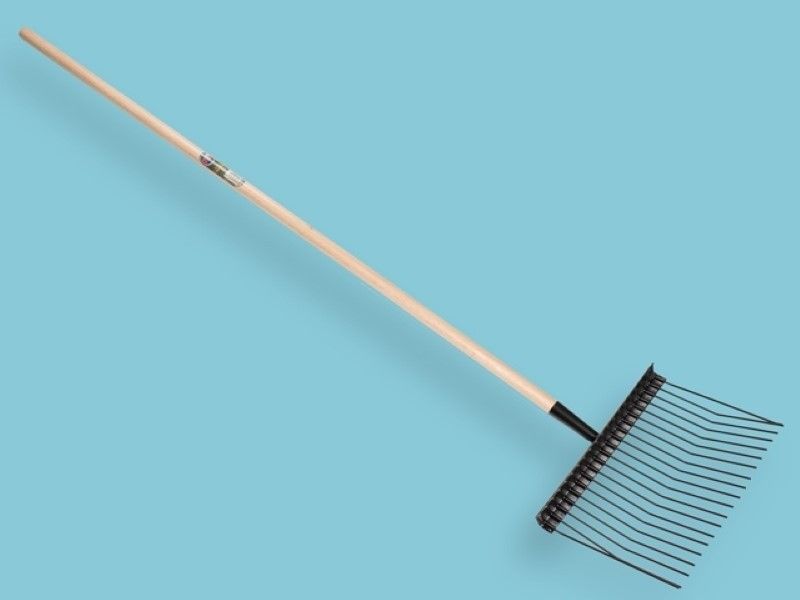 Paardenstalvork metaal met steel 150cm