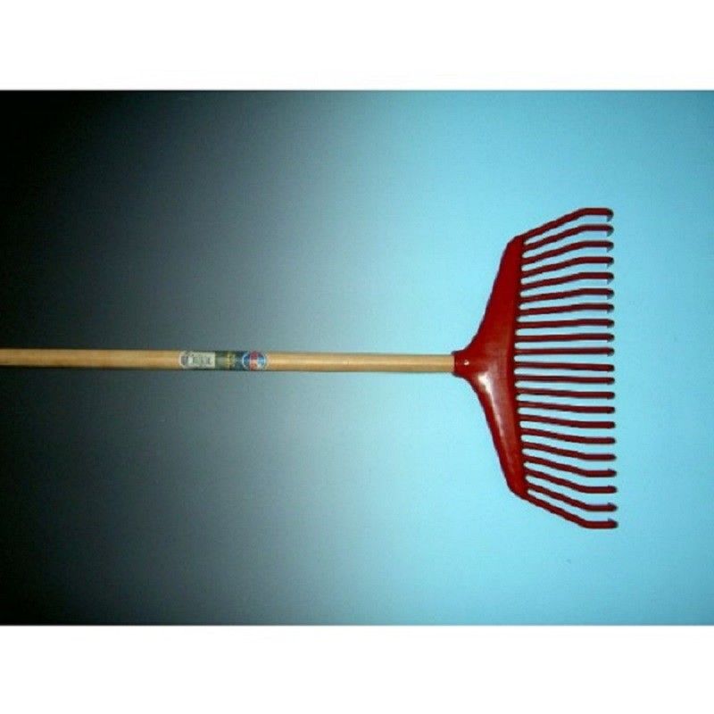 Bladhark / Gazonhark Fiskars met houten steel