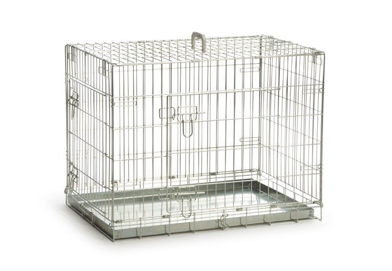 Beeztees hondenbench verzinkt 2-deurs 121x78x84cm