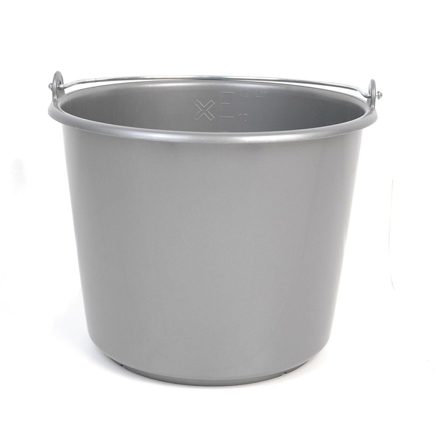 Emmer kunststof proffesioneel grijs 12ltr