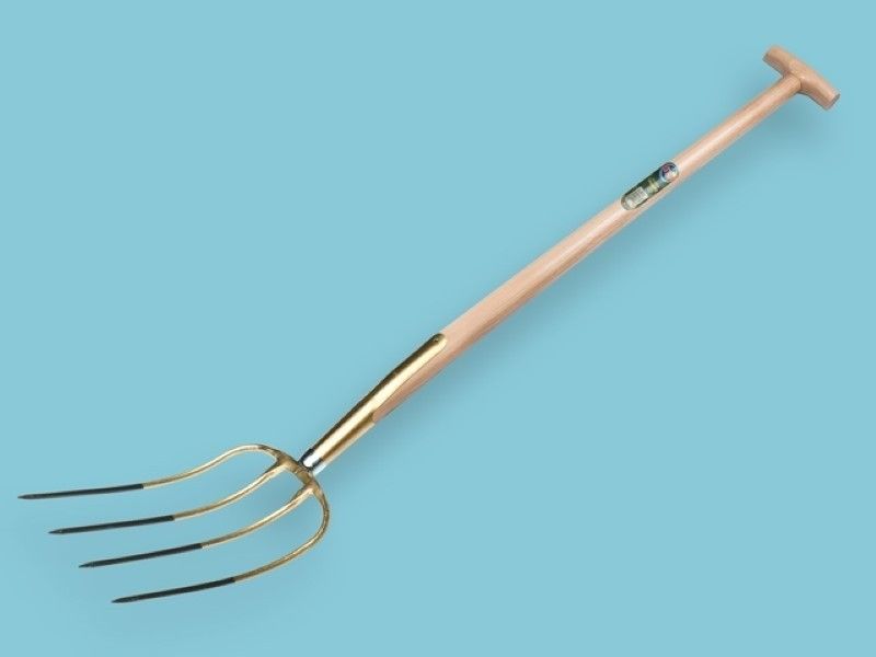 Mestvork Offner brons 4 tands met 90cm T-steel