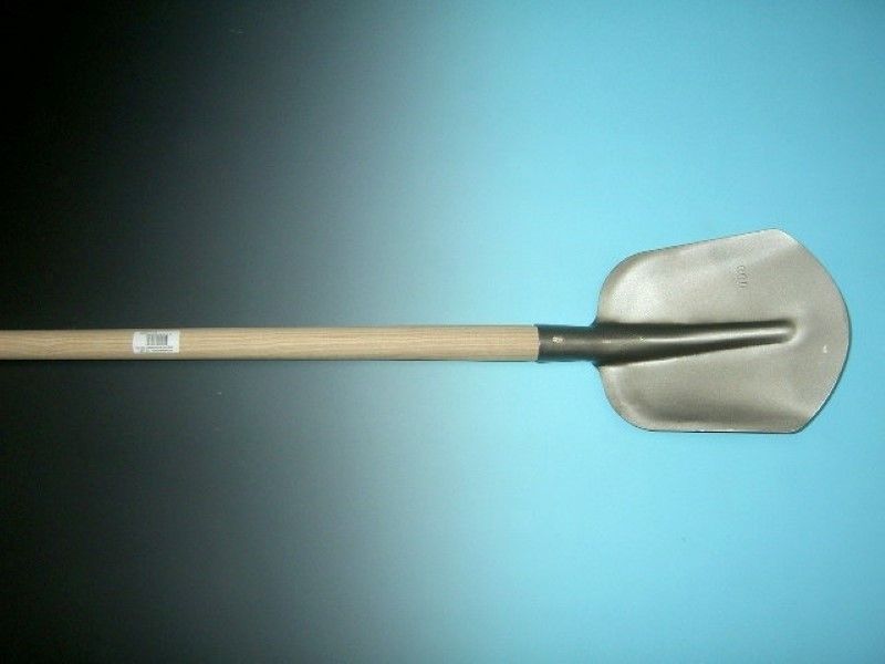 Steekbats 1/4 000 grijs gelakt met essen PE steel 100 cm