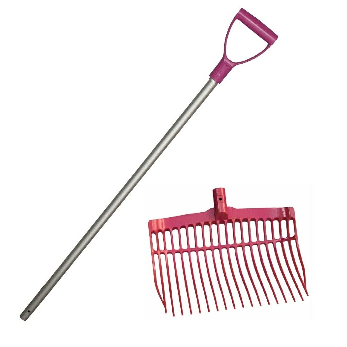 Mestvork / vijgenvork onbreekbaar roze met steel