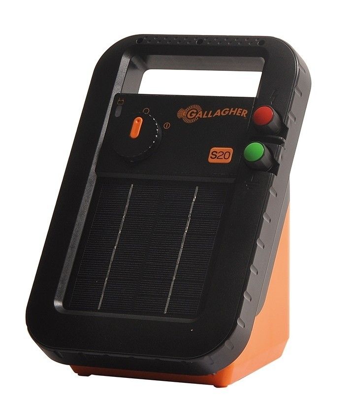 Schrikdraadapparaat Gallagher solar (zonne-energie) S20 inclusief accu.